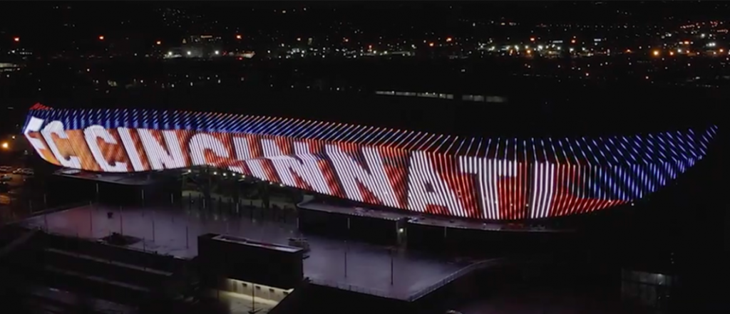 FC Cincinnati Stadium Light Show